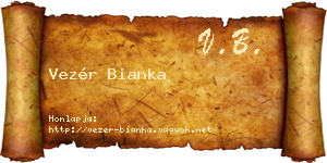 Vezér Bianka névjegykártya